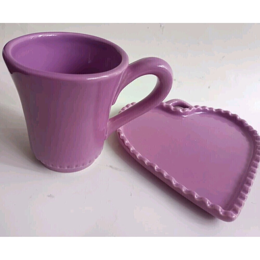 Williams Sonoma Ceramic Heart Shaped Dishes And Cup Set Of 12 Rainbow Colors - Picture 3 of 16